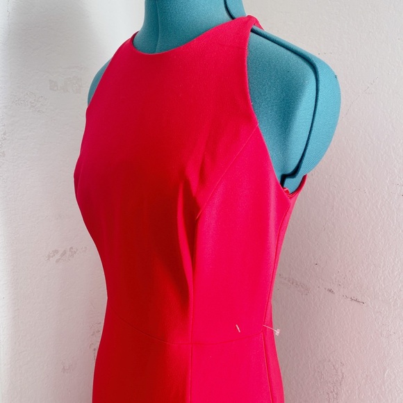 RED BETSY AND ADAM RUFFLE BODYCON SEXY DRESS SZ 8 - Picture 4 of 11
